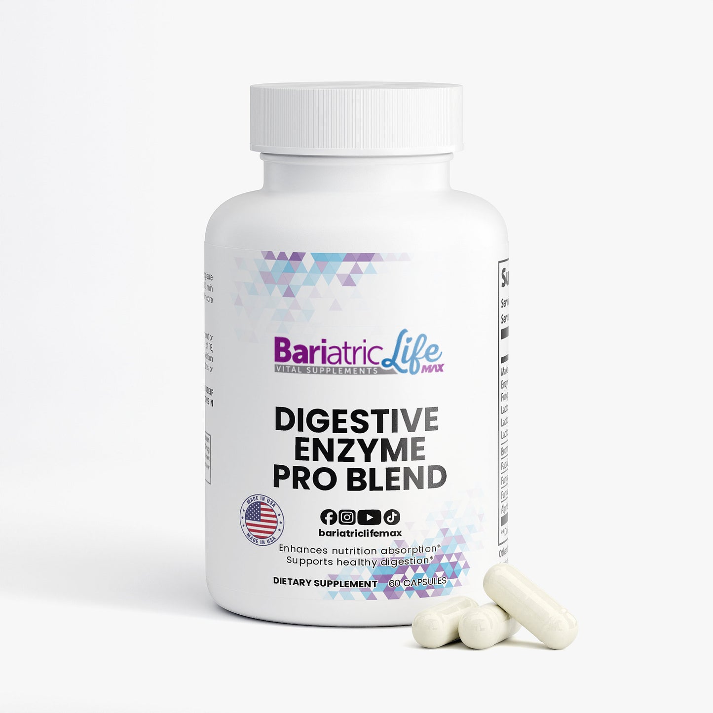 Enzima Digestiva Pro Blend — Para Pacientes Bariátricos (30 días)